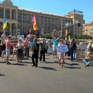 Полиция оттеснила с Крещатика митингующих - вкладчиков «Михайловского»