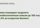 Кабмин планирует выделять малообеспеченным семьям до 100 тысяч под 0% на открытие бизнеса